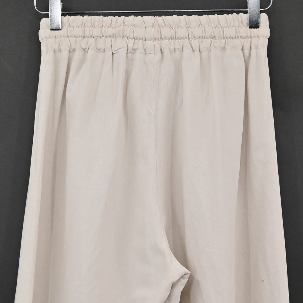 BARBARA ALVISI Womens Wide Leg Pants Size XS Linen Drawstring Minimalist Italy - Picture 11 of 12